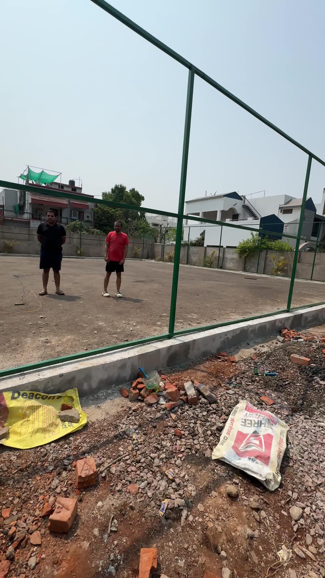 Court fencing going up on site in Bhilai